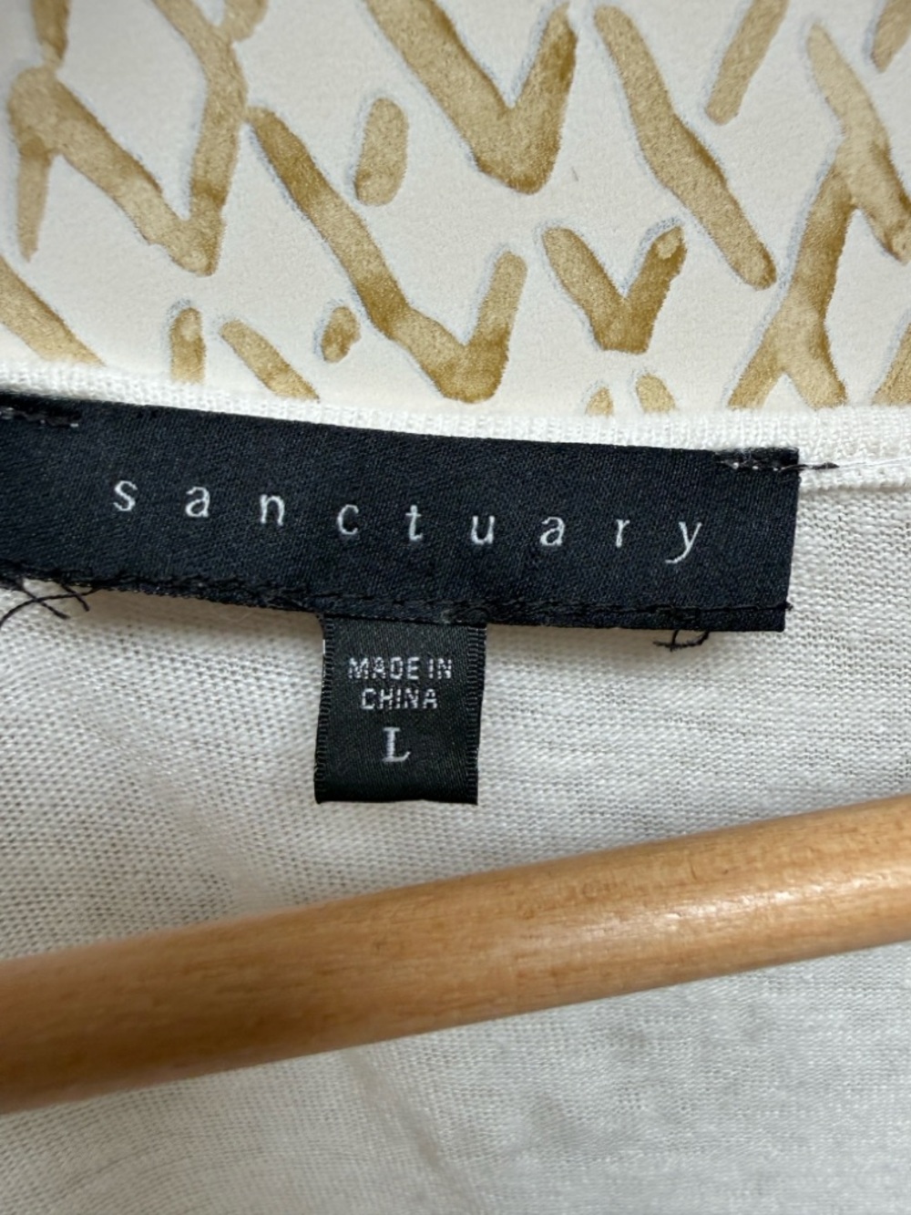 Sanctuary Linen Tee White VNeck Chiffon Hem Pocket Top Relaxed Boho L - Picture 4 of 11